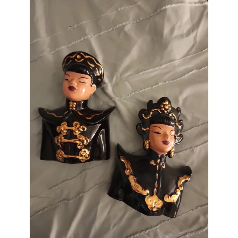 Vintage Asian ceramic art decor